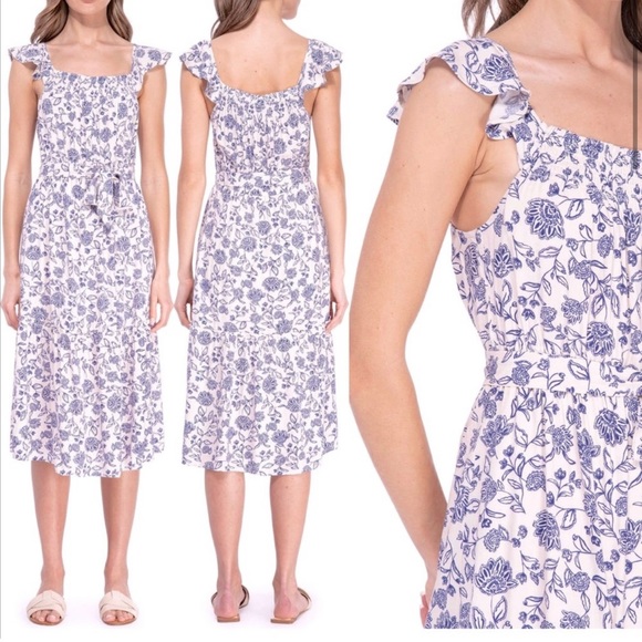 Ruffle Strap Midi Dress - Picture 4 of 5